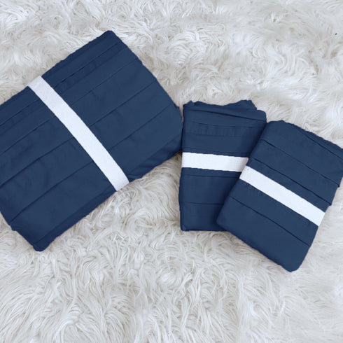 Dorm Pretty Pleats Double Bed Microfibre Comforter With 2 Pillow Covers- Easy care-Hypoallergenic
